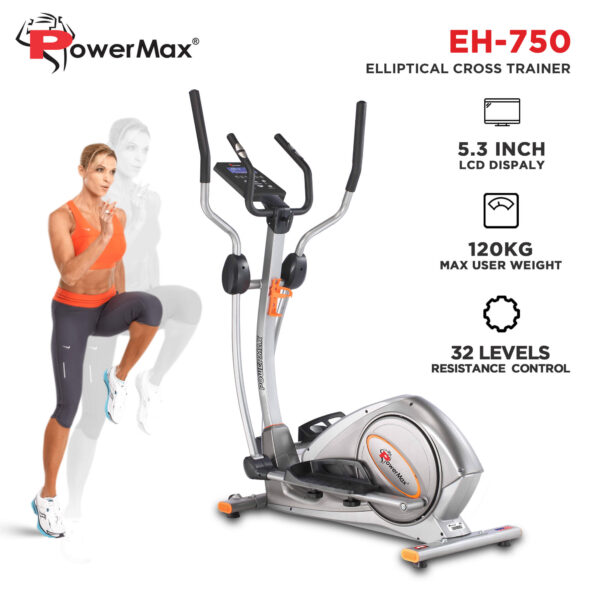 EH-750 Elliptical Cross Trainer with Water Bottle Cage - Image 2