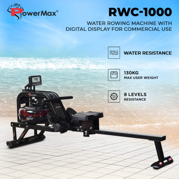 RWC-1000 Semi-Commercial Water Rowing Machine for Home use - Image 2