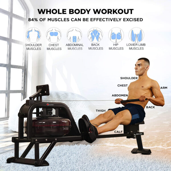 RWC-1000 Semi-Commercial Water Rowing Machine for Home use - Image 6