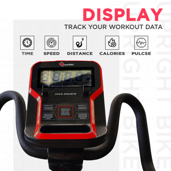 BU-650 Magnetic Upright Bike with LCD Display - Image 3