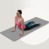 4mm Thick Premium Exercise Grey Color Yoga Mat - Image 3