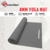 4mm Thick Premium Exercise Grey Color Yoga Mat - Image 4