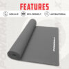 4mm Thick Premium Exercise Grey Color Yoga Mat - Image 5