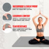 4mm Thick Premium Exercise Grey Color Yoga Mat - Image 7