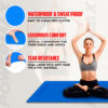 4mm Thick Premium Exercise Blue Color Yoga Mat - Image 7