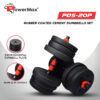 PDS-20P PVC Coated Cement Dumbbells Set - Image 2