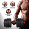 PDS-20P PVC Coated Cement Dumbbells Set - Image 5