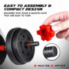 PDS-20P PVC Coated Cement Dumbbells Set - Image 6