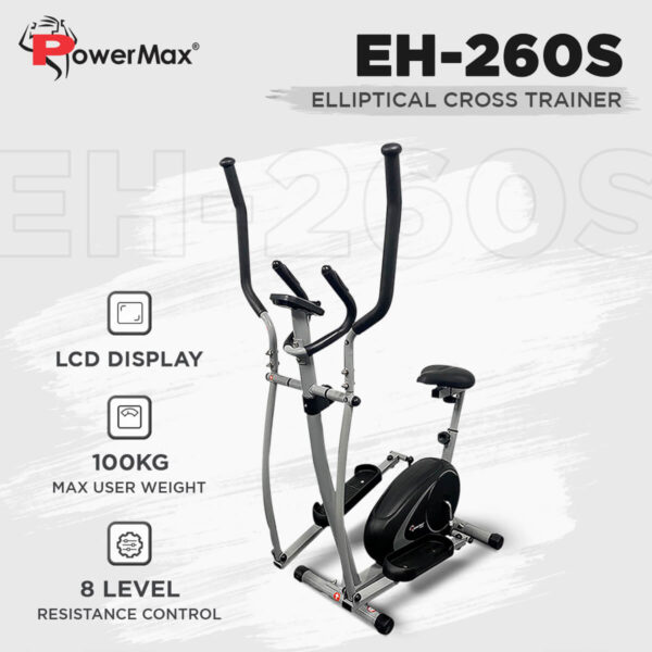 EH-260S Elliptical Cross Trainer with Hand Pulse - Image 2