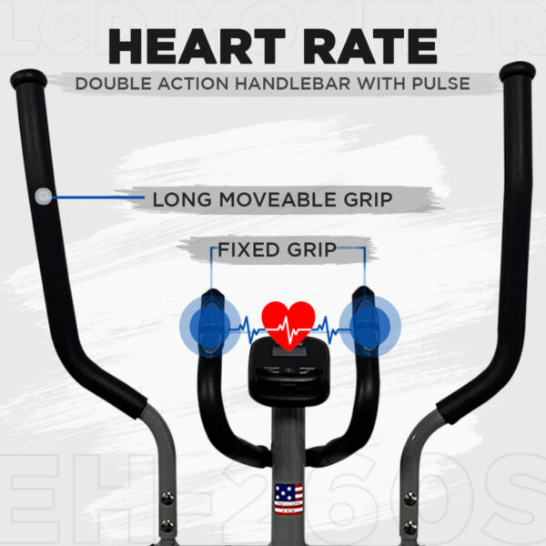 EH-260S Elliptical Cross Trainer with Hand Pulse - Image 4