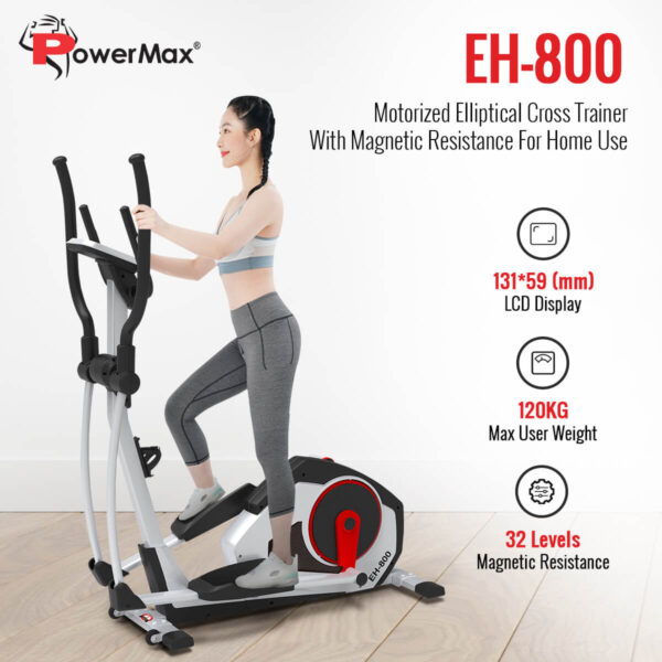 EH-800 Motorized Elliptical Cross Trainer with Magnetic Resistance for home use - Image 2