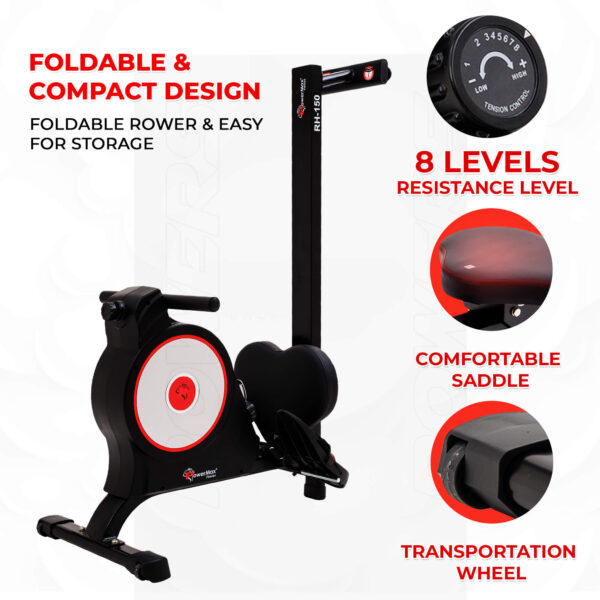 RH-150 Magnetic Foldable Rowing Machine for Home use - Image 6