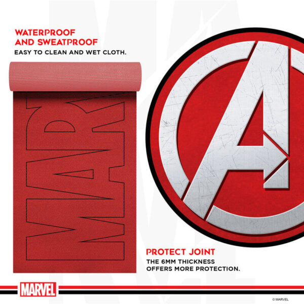YP6-1.1 Marvel PVC Yoga mat with Bag for Gym Workout - Image 5