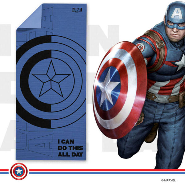 YP6-1.2 Captain America PVC Yoga mat with Bag for Gym Workout - Image 2