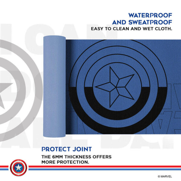 YP6-1.2 Captain America PVC Yoga mat with Bag for Gym Workout - Image 5