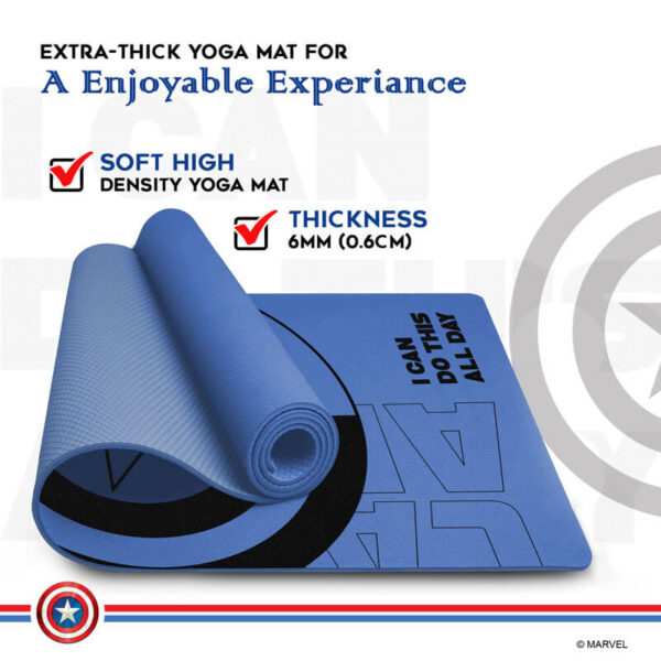 YP6-1.2 Captain America PVC Yoga mat with Bag for Gym Workout - Image 6