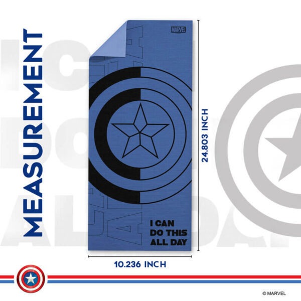 YP6-1.2 Captain America PVC Yoga mat with Bag for Gym Workout - Image 7