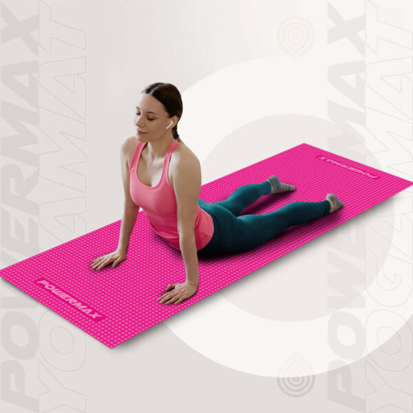 6mm Thick Premium Exercise Pink Color Yoga Mat - Image 2