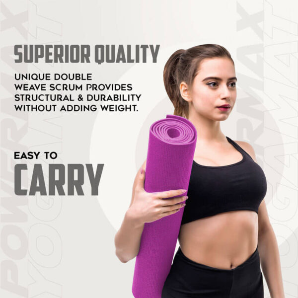 6mm Thick Premium Exercise Pink Color Yoga Mat - Image 7