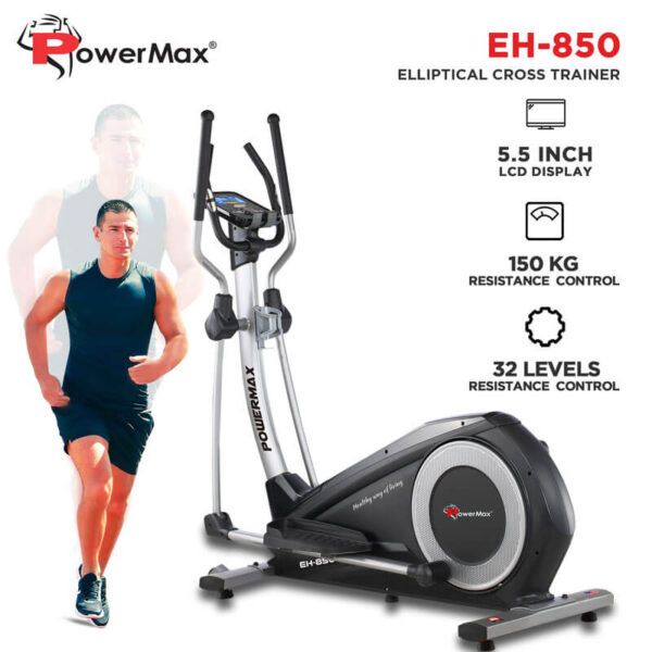 EH-850 Elliptical Cross Trainer with Hand Pulse, Water Bottle Cage for Home Use - Image 2