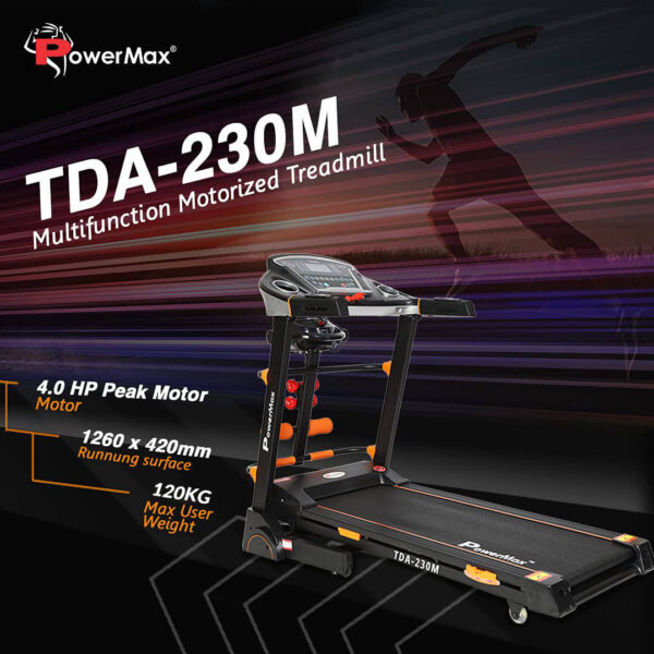 TDA-230M® Multifunction Motorized Treadmill with Semi-Auto Lubrication - Image 11