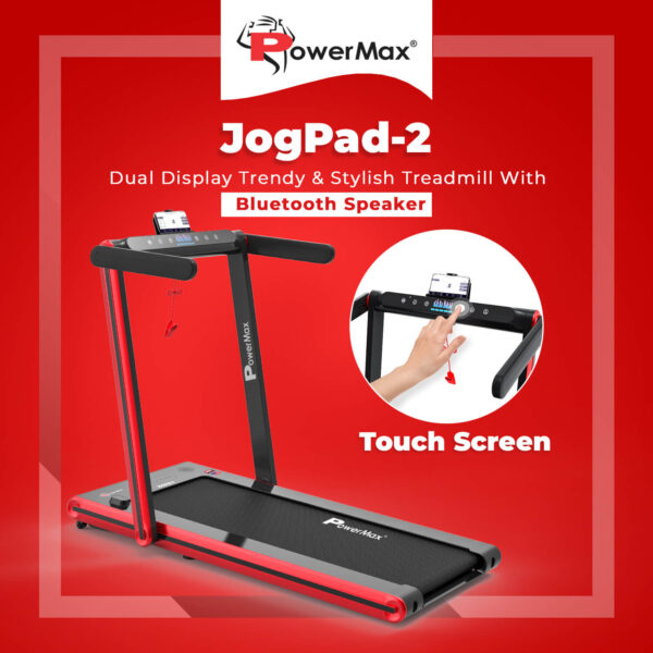JogPad-2® Touch Screen Dual Display Treadmill with Bluetooth Speaker - Image 7