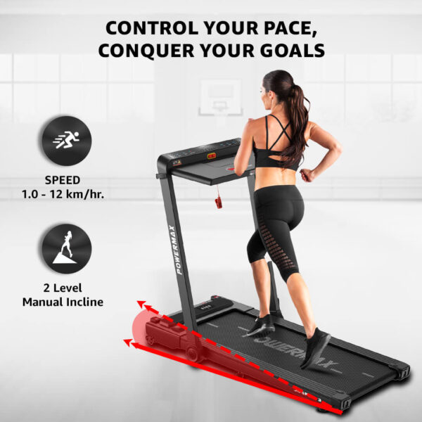 JogPad-3® Dual LED Display Treadmill with Office Desk & Wristband Remoter - Image 6