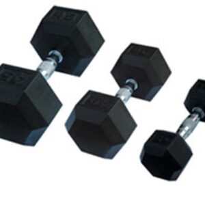 Rubber Coated Hexagon Dumbbells