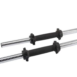 Dumbbell Bar (Solid) with Rubber Handle (16”)