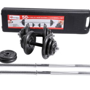 PDS-50 Dumbbells Set Metal Plates + Dumbbell Rods Home Gym