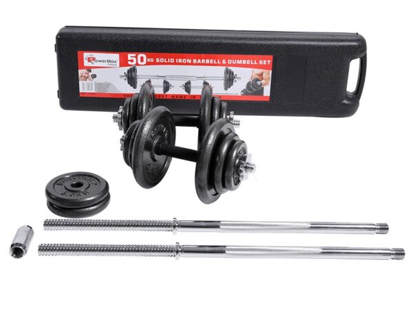 PDS-50 Dumbbells Set Metal Plates + Dumbbell Rods Home Gym