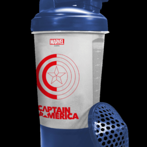 MSB-6S-CA-CL (600ml) Captain America Marvel Edition Protein Shaker Bottle with Single Storage