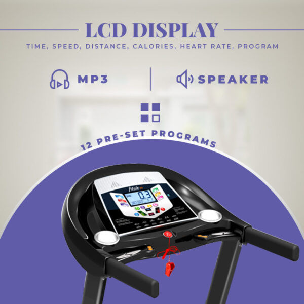 Play T4 Pro Motorised Treadmill with Voice broadcast - Image 3