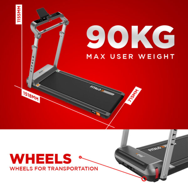 Edge T2 Motorised Treadmill with Foldable Running Deck - Image 6