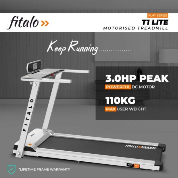 Play T1 Lite Motorized Treadmill for Home Use - Image 2