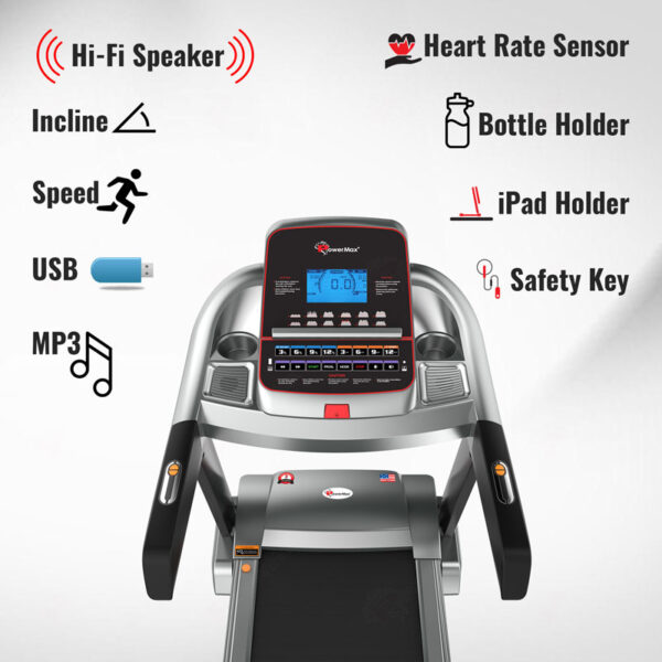 TAC-510®Semi-Commercial AC Motorized Treadmill with 18cm LCD Display - Image 2