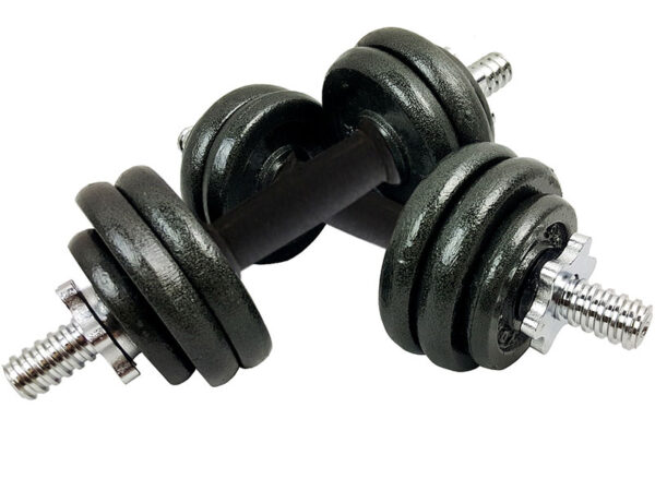 PDS-15 Dumbbells Set Metal Plates + Dumbbell Rods Home Gym - Image 4